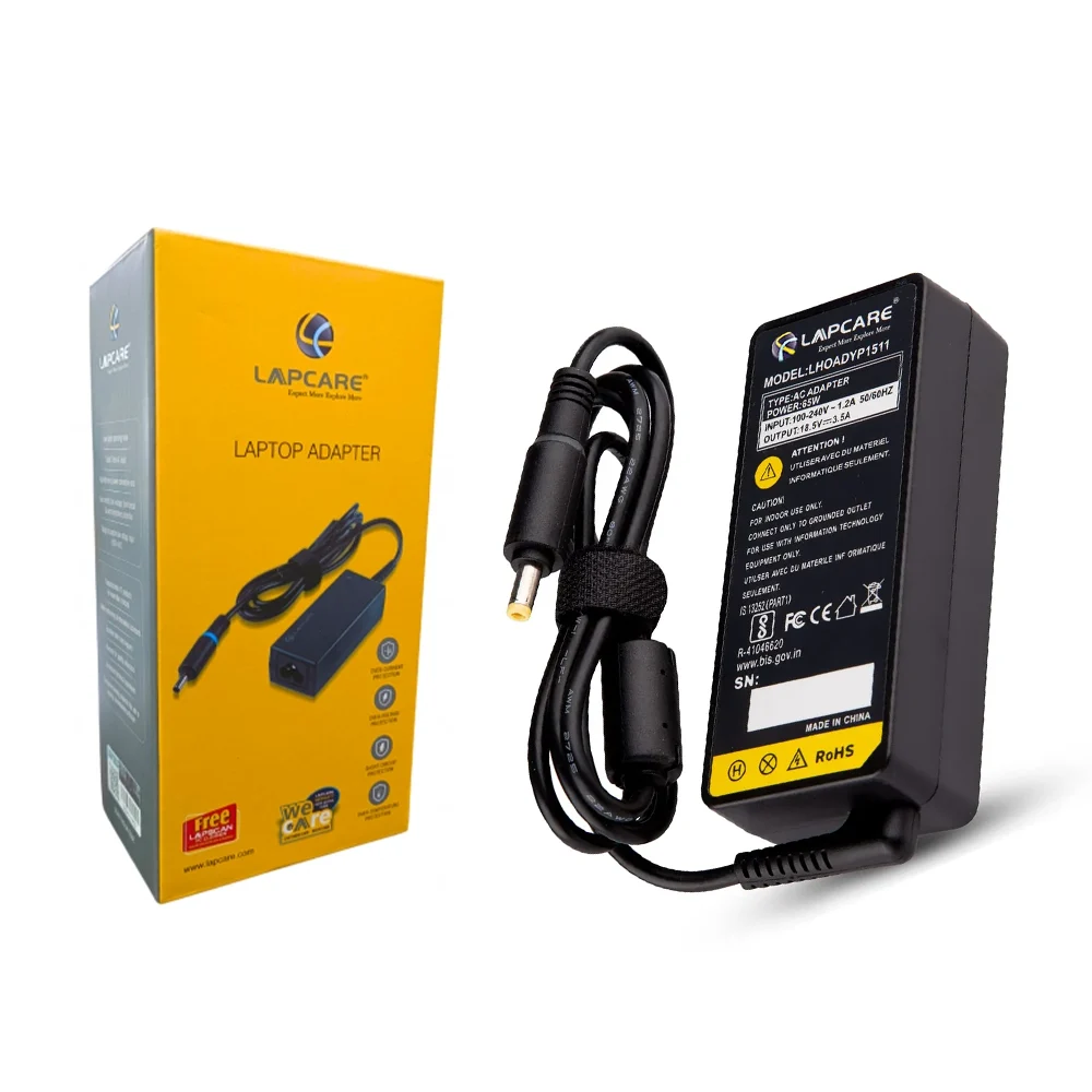 Lapcare Laptop Adapter Compatible For HP 65w | 18.5v/3.5a | 4.8mm x 1.7mm Y Pin view 4